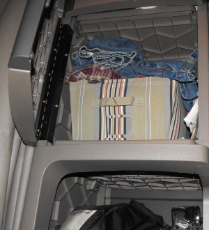 upperpcabinet Top cabinet behind passenger seat